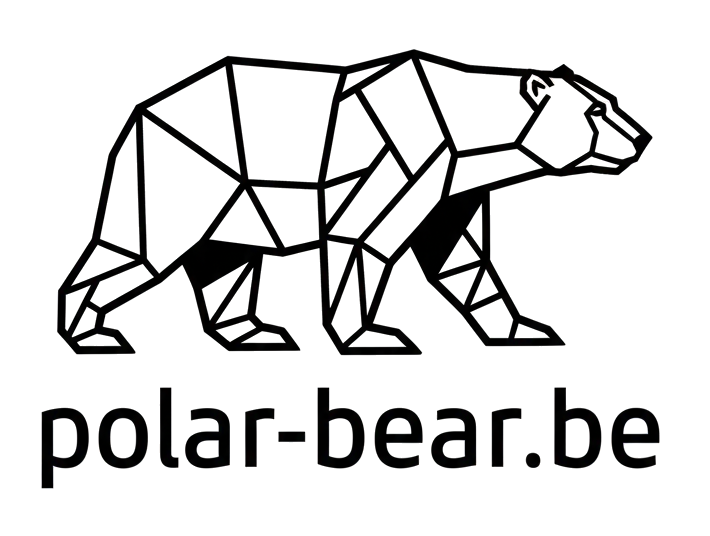 Mooi logo van polar-bear. Het is een polarbear met lijnen getekend.